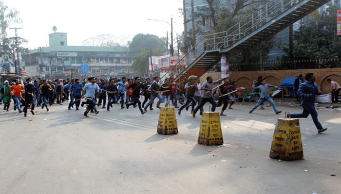 সিলেটে ব্যাপক সংঘর্ষ, গুলি, আহত ১০