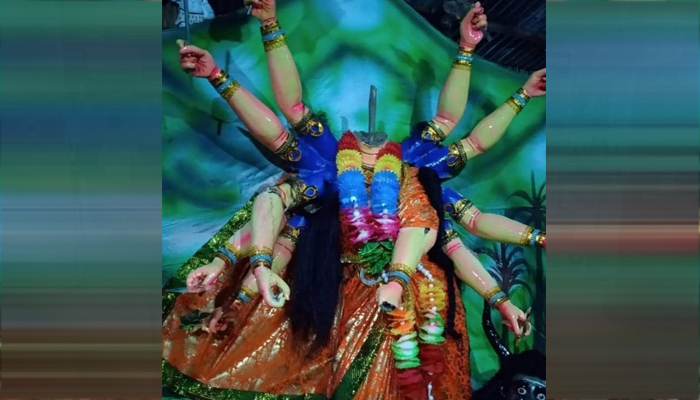 পূজার এক দিন আগে প্রতিমা ভাঙচুর