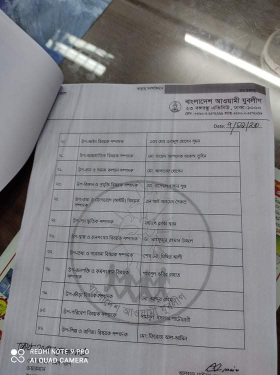 তালিকাসহ যুবলীগের ২০১ সদস্যের পূর্ণাঙ্গ কমিটি