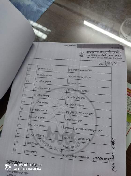 তালিকাসহ যুবলীগের ২০১ সদস্যের পূর্ণাঙ্গ কমিটি