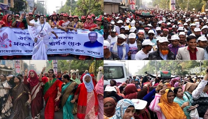 মিছিলের নগরীতে পরিণত হয়েছে যশোর