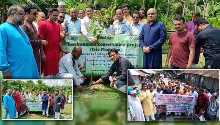 আলফাডাঙ্গায় নলকূপ স্থাপন ও বৃক্ষরোপণ করলো ঢাকা লুমিনাস-ঢাকা টাইমস
