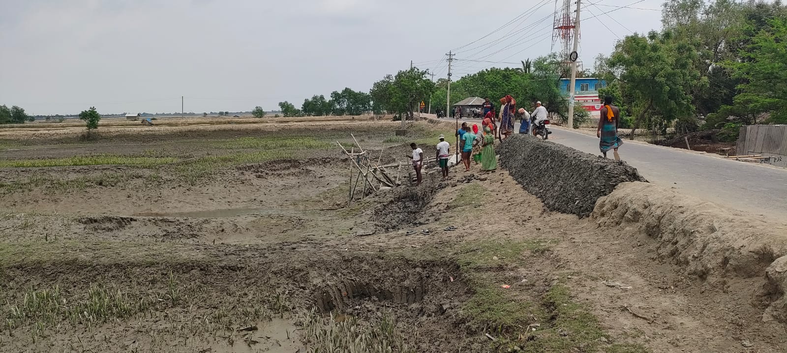 পাইকগাছার বেড়িবাঁধগুলো ঝুঁকিপূর্ণ, আতঙ্কে এলাকাবাসী
