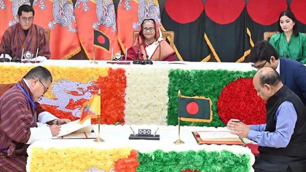 বাংলাদেশ-ভুটান ৩ সমঝোতা স্মারক সই, ১ চুক্তি নবায়ন