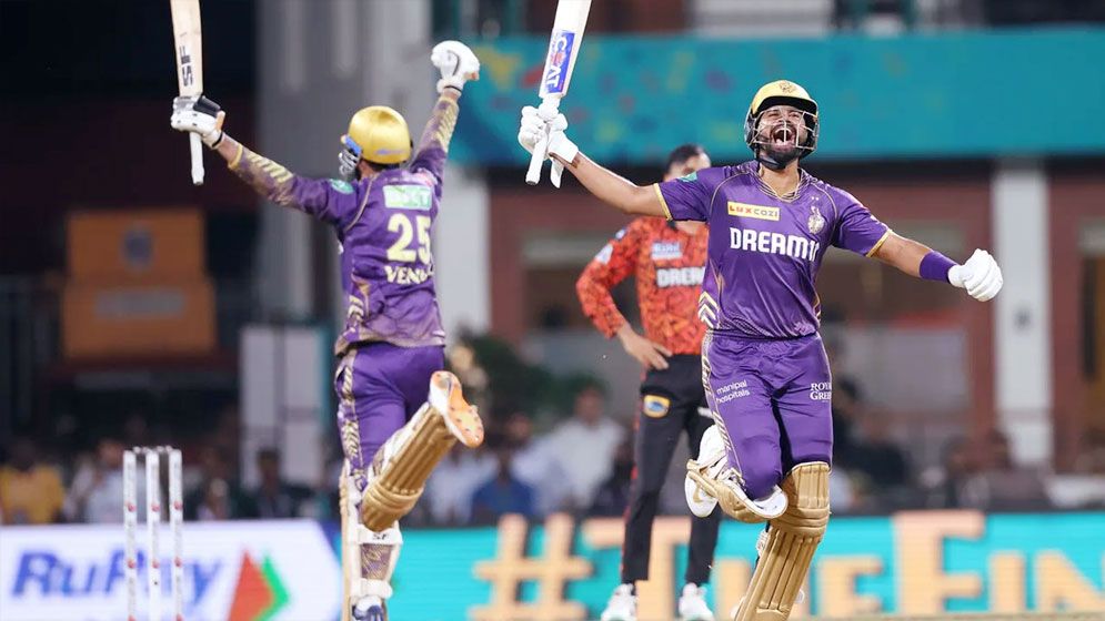 হায়দরাবাদকে উড়িয়ে আইপিএলের তৃতীয় শিরোপা কলকাতার