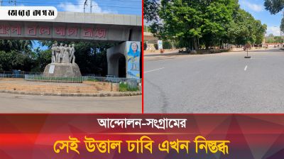 রাজু ভাস্কর্যের চারপাশে এখন সুনসান নীরবতা, স্তব্ধ পুরো ঢাবি