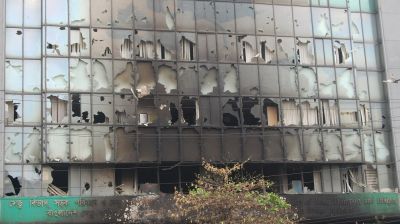 কোটা আন্দোলনে ঢাকায় পুড়িয়ে দেওয়া হয়েছে যেসব স্থাপনা