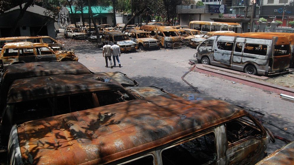 কোটা আন্দোলনে ঢাকায় পুড়িয়ে দেওয়া হয়েছে যেসব স্থাপনা