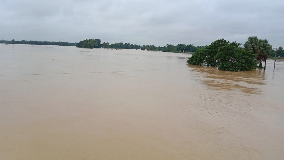 ২৭ বছরের রেকর্ড ভেঙে বিপৎসীমার ওপরে গোমতীর পানি