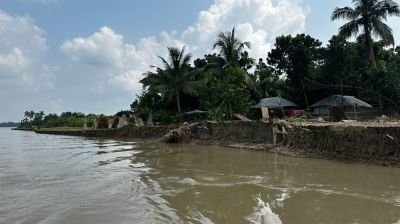 মধুমতির ভয়াবহ ভাঙনে শতাধিক ঘরবাড়ি ও ফসলি জমি বিলীন