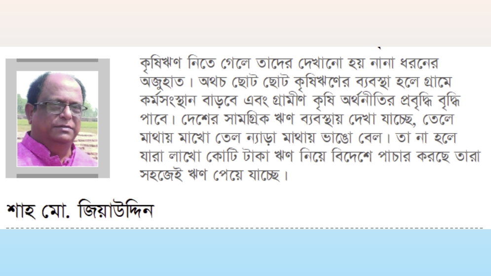 বাংলাদেশের ঋণ ব্যবস্থা