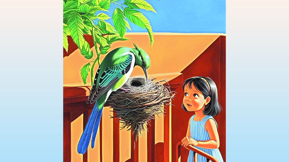 বিনুদের বাড়িতে বুলবুলির বাসা 