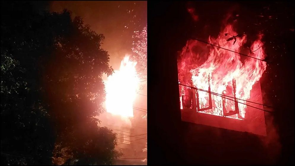 ধানমন্ডি ৩২, সুধাসদনসহ দেশের বিভিন্ন স্থানে বিক্ষোভ, ভাঙচুর ও অগ্নিসংযোগ