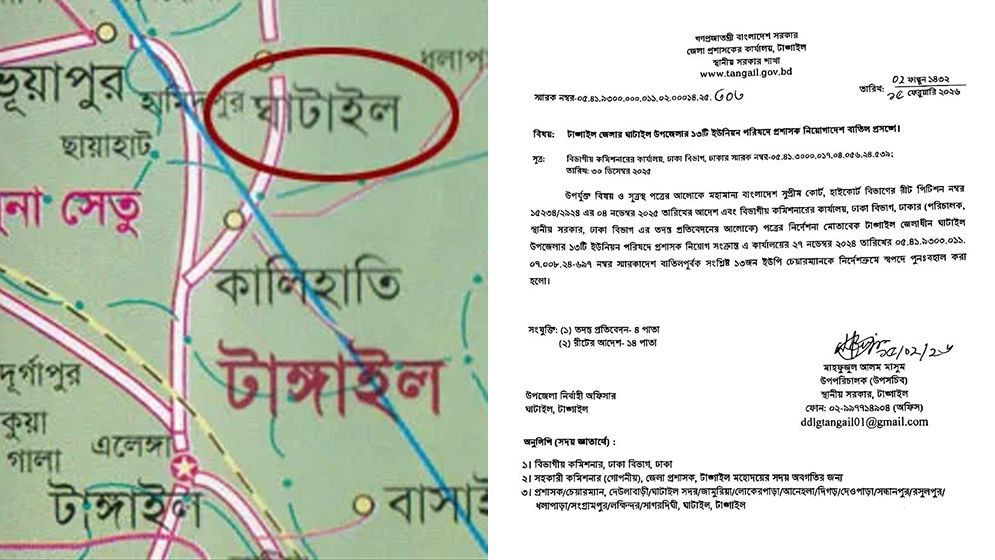 টাঙ্গাইলের ১৩ ইউপি চেয়ারম্যান পুনর্বহালে আদালতের নির্দেশ