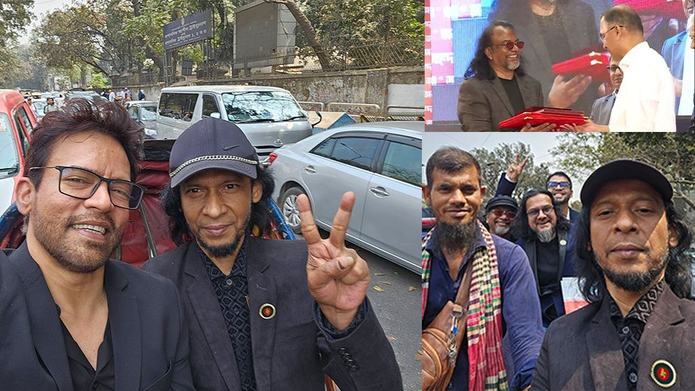 একুশে পদক নিয়ে রিকশায় চড়ে বাড়ি ফিরলো ‘ওয়ারফেজ’