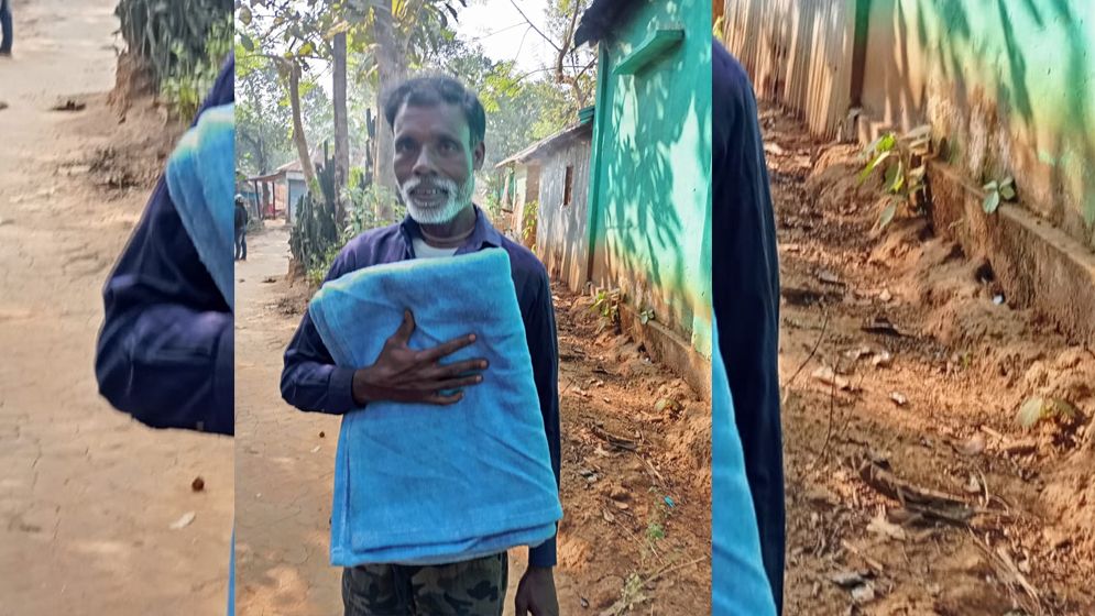 মাধবপুরে শীতবস্ত্র ও খাবার বিতরণ