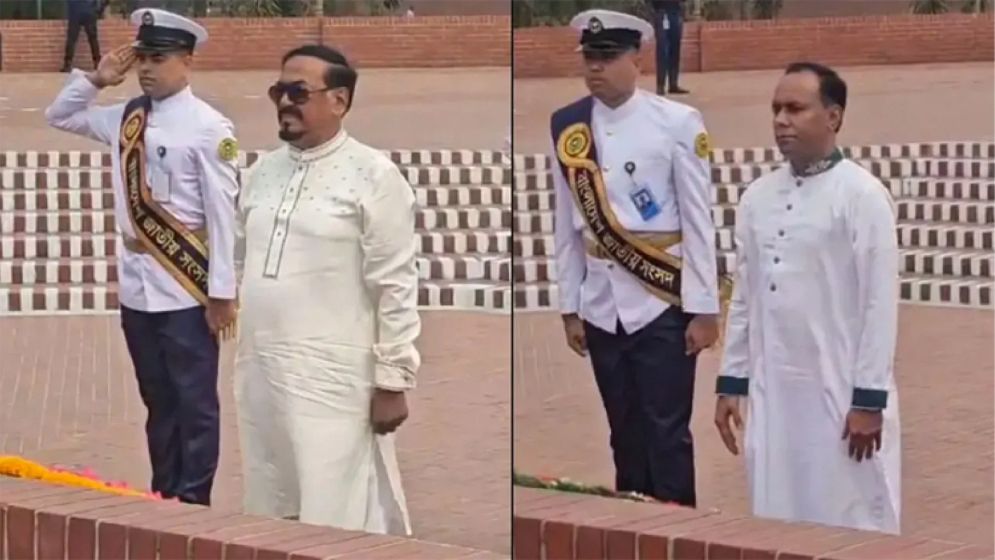 স্মৃতিসৌধে শহীদদের প্রতি স্পিকারদের শ্রদ্ধা