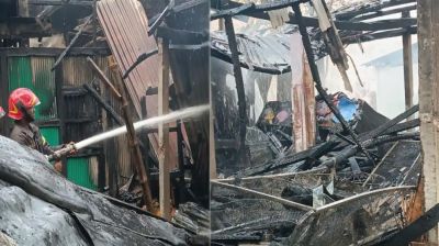 মতলবে অগ্নিকাণ্ডে তিন ঘর পুড়ে ছাই