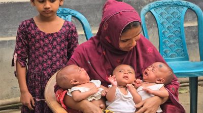 একসঙ্গে ৩ কন্যাশিশুর জন্ম, দুশ্চিন্তায় দম্পতি 