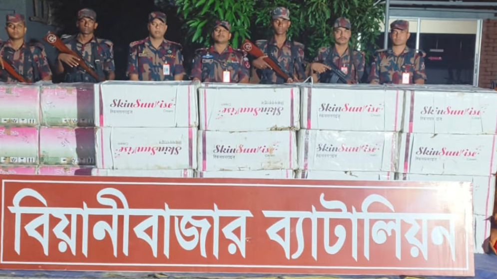 বিজিবির অভিযানে ১.৭৫ কোটি টাকার অবৈধ ভারতীয় পণ্য জব্দ