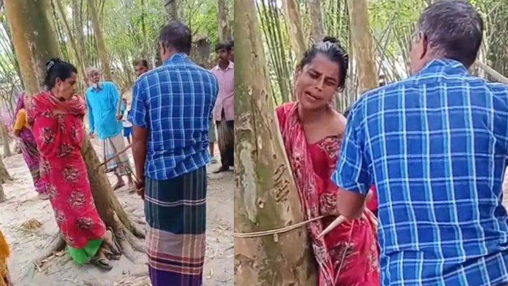অন্যের জমি থেকে করলা চুরি, স্ত্রীকে গাছে বেঁধে পেটালেন স্বামী