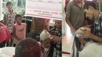 চুরির অপবাদে বৃদ্ধাকে ন্যাড়া করে হেনস্তা, ভিডিও ছড়ানো অভিযোগ 