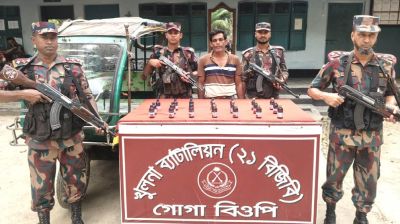 সীমান্তে বিপুল পরিমাণ মাদকসহ আটক ১ 