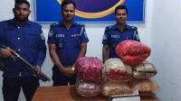চেকপোস্ট দেখে পালানোর সময় উল্টে গেলো অটোরিকশা, সাড়ে ২৭ কেজি গাঁজা উদ্ধার  