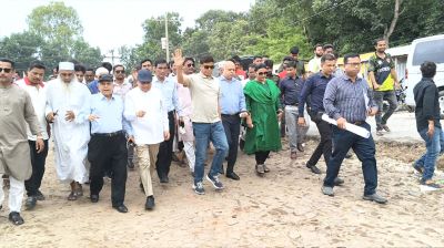 নদীভাঙন এলাকা পরিদর্শনে পানিসম্পদ প্রতিমন্ত্রী