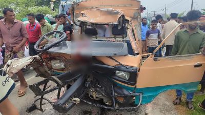 সুনামগঞ্জে বাস-লেগুনার সংঘর্ষে নিহত ২