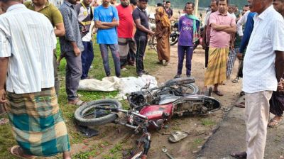 ট্রাক-মোটরসাইকেল মুখোমুখি সংঘর্ষ, নিহত ২