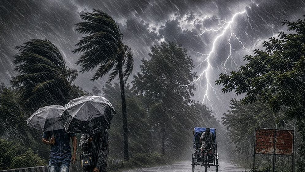 ৫ অঞ্চলে ৬০ কিলোমিটার বেগে ঝড়ের পূর্বাভাস